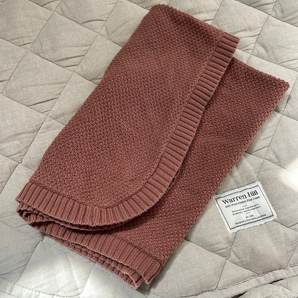 Quincy Mae Chunky Knit Blanket - Clay